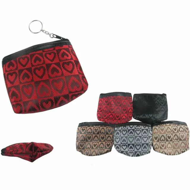 6pcs Bohemian Style Coin Purse with Key Chain Case Bag Purse Wholesale Lot Gift