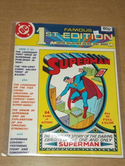 Dc Famous 1St Edition Superman Treasury Fn+ (6.5) Uk Copy 1979