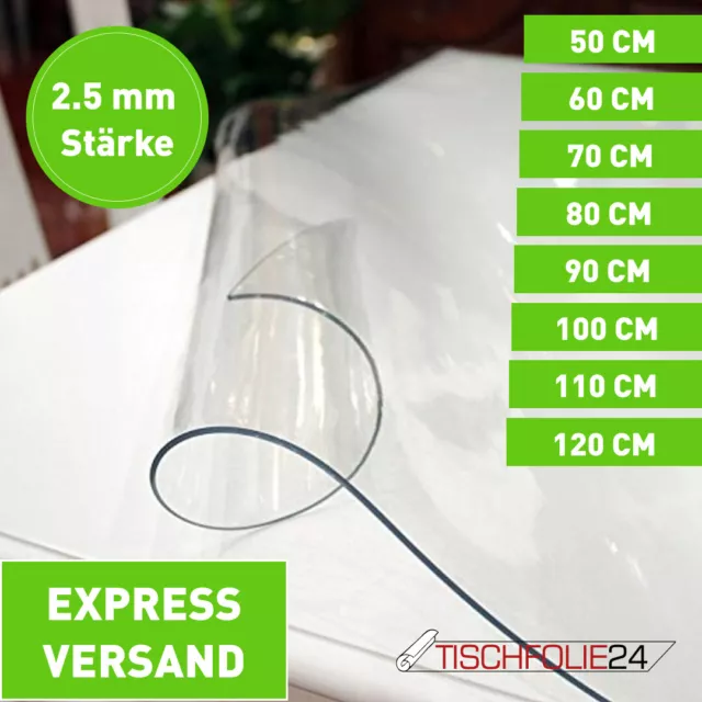 Tischdecke Tischfolie Tischschutz Schutzfolie Tisch Folie transparent 2,2-2.5mm