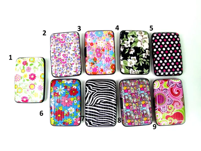 Business  Card holder ID Credit Pattern Flower Waterproof box Metal Pocket Case