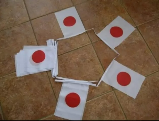 JAPAN 6 metre FLAG BUNTING 20 flags JAPANESE Tokyo world cup