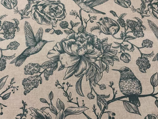 Inchyra  Birds Toile Linen/Cotton 140cm wide Curtain/Upholstery Fabric