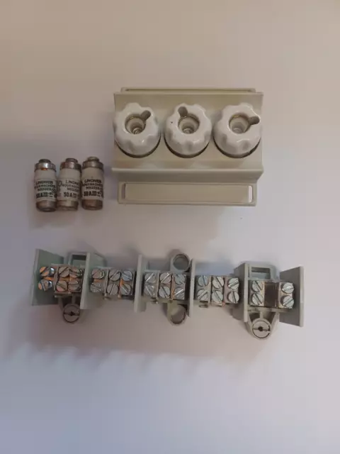 Base di sicurezza neozed con fusibili 6x50 A e morsettiera