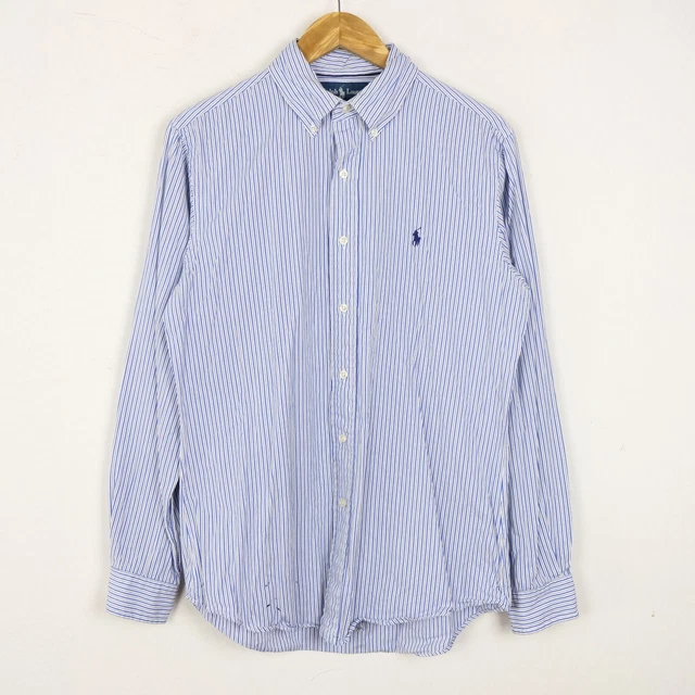 Camicia Ralph Lauren Uomo Taglia M  Logo Comodo Casual Maniche Lunghe Cotone Man