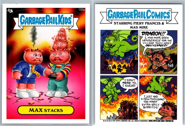 2013 Topps Garbage Pail Kids Brand-New Series 3 GPK Card Max Stacks 193a