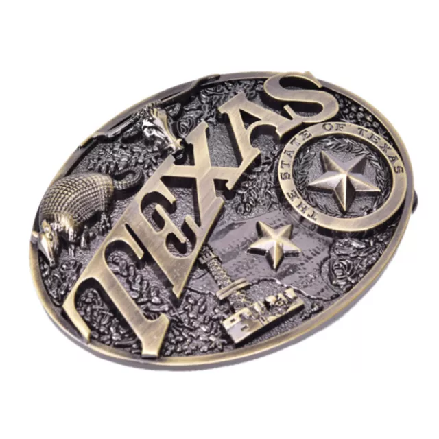 Texas Long Bull Horn Belt Buckle Western Cowboy Novelty Belt Buckles Vinta-q  F3