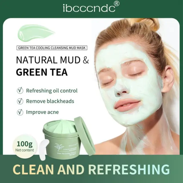 Maschera fango tè verde lucidatura rimozione pori acne maschera profonda pulizia viso G0G5