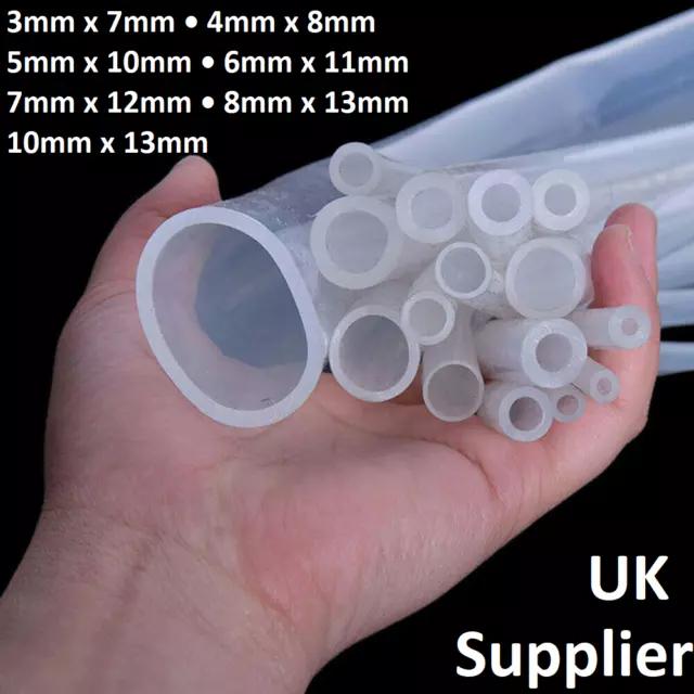 Food Grade Clear Translucent Silicone Tube Beer Milk Hose Pipe Soft Rubber 1M