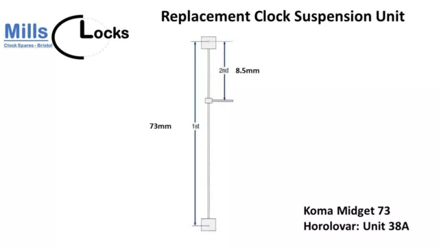 Koma Midget 73 (Unit 38A) Anniversary Clock 400 Day Suspension Unit