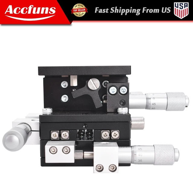 60x60mm 3Axis Linear Stage Trimming Platform Bearing Tuning Sliding Table
