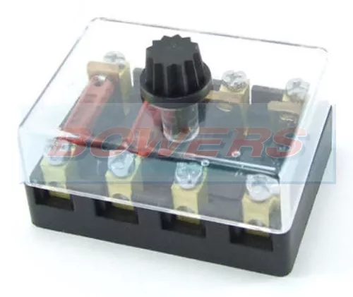 6V 12V 24V Volt 4 Way Ceramic Torpedo Continental Fuse Box Holder Classic Car