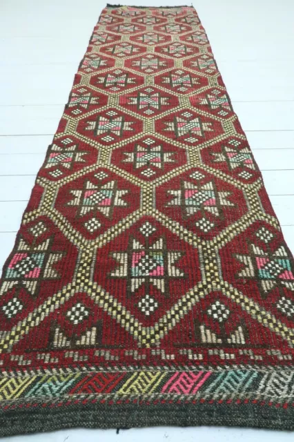 Hallway Rug, Vintage Turkish Carpet Runner, Aisle Rugs, Stairs Long Rug 30"x122"