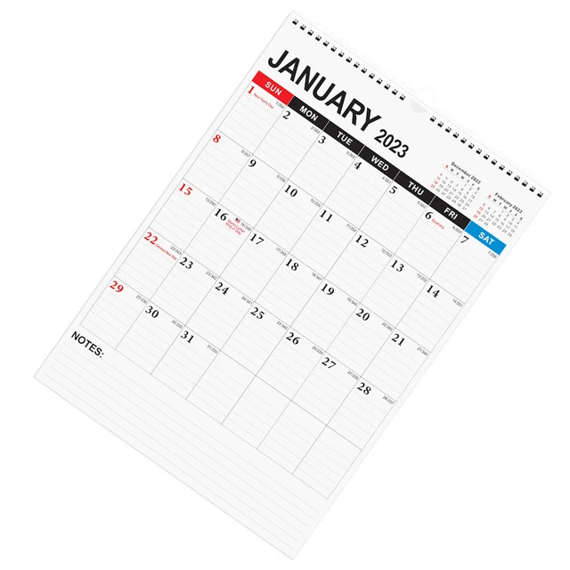 Englischer Planer-Kalender Multifunktionshänge-Planungskalender monatlicher