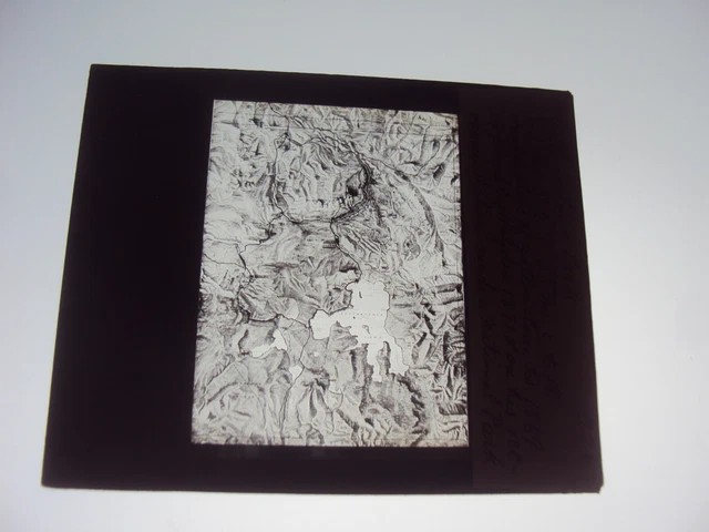 Magic Lantern Glass Slide Map of Yelllowstone YNP  1897