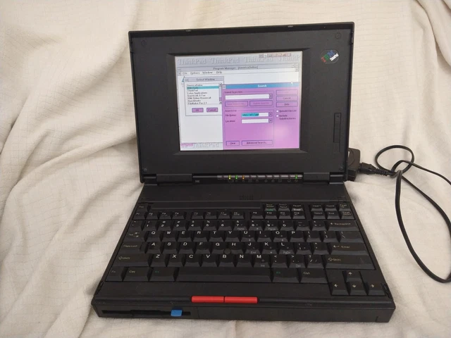 Vintage IBM TYPE 2620 THINKPAD LAPTOP COMPUTER w/ Power adapter