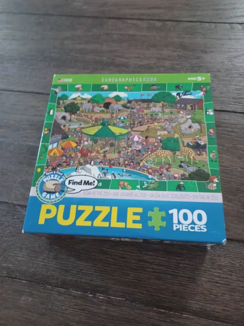 100 Piece Kids Puzzle - FOOTBALL Spot Find Puzzles Pieces Jigsaw 13 x 19  NIB 
