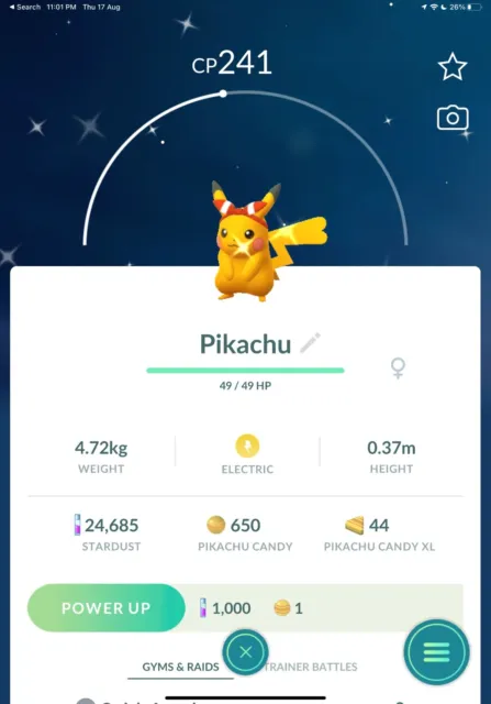 Shiny May Hat  Pikachu Pokémon Go