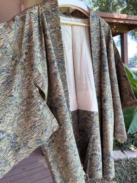 Japanese silk kimono jacket Haori