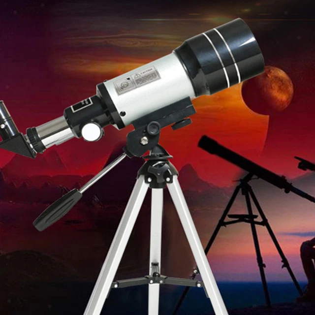 Télescope 70 mm 300 mm pour trépied en alliage d'aluminium à cadre léger