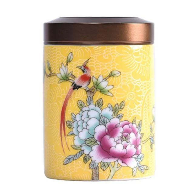 Tarros de almacenamiento de cerámica de aleación de té esmaltado tradicionales chinos