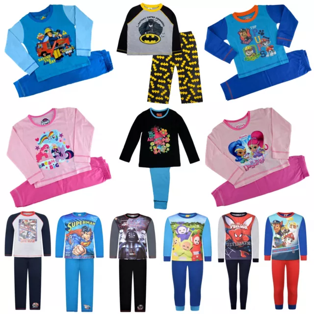 Offcial Kids Characters Disney Marvel Boys Girls 2pcs PJs Sleepwear Pyjamas Set