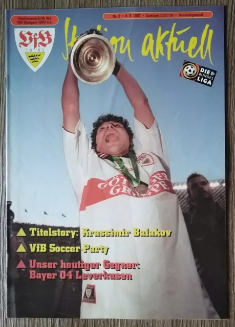 Programm Bundesliga 1997/98 VfB Stuttgart - Bayer Leverkusen