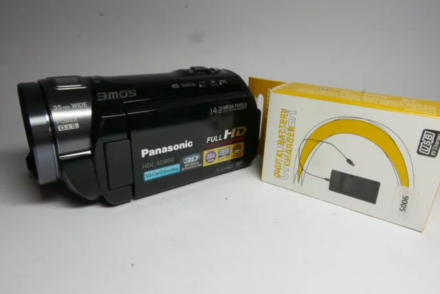 Panasonic HDC-SD800 3MOS Full HD Leica Lens AVCHD SD Card Camcorder & 16GB SD