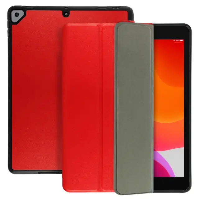 Trifold flip stand case for Apple iPad 2019 10.2, slim cover – Red