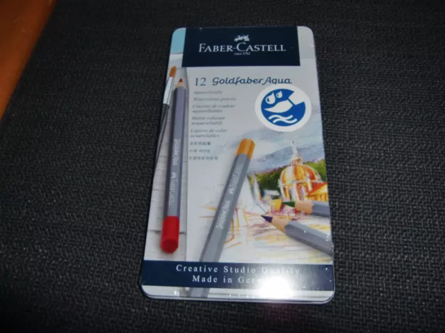 FABER CASTELL Goldfaber Aqua Aquarellstift Metall - Etui