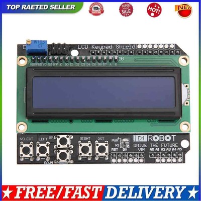 1Pcs LCD Teclado Shield Lcd1602 Pantalla LCD Módulo 1602 para Arduino Atmega 32 Q7X5 