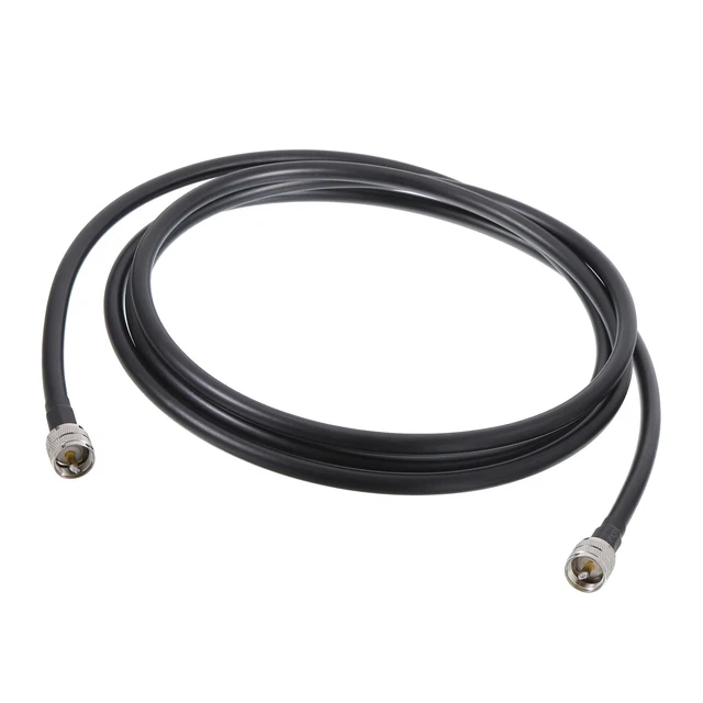 Coaxial Cables 400 Type UHF Male to UHF Male 9.8FT Black 1Pcs