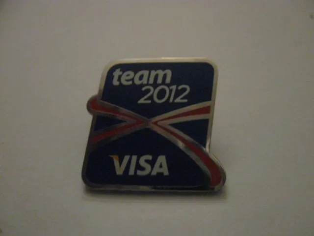 Rare Old 2012 Olympic Games London Visa Team 2012 Enamel Press Pin Badge