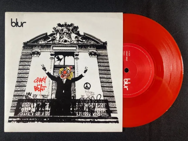 Blur Crazy Beat 2003 UK 7" RED Vinyl 'Banksy' Cover Single