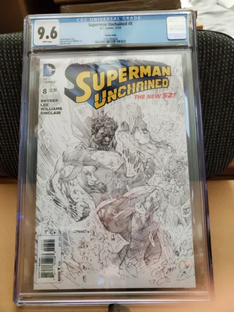Superman: Unchained #8 - 1:100 Jim Lee Sketch Variant - CGC 9.6 (HTF)