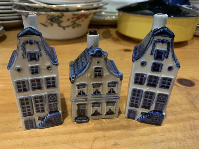 KLM Bols Blue Delft Miniature Houses - 3 Houses - Others Available