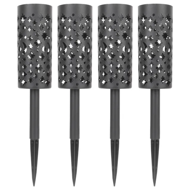4 Pcs Headstone Flower Holder Cemetery Vase with Spike Outdoor