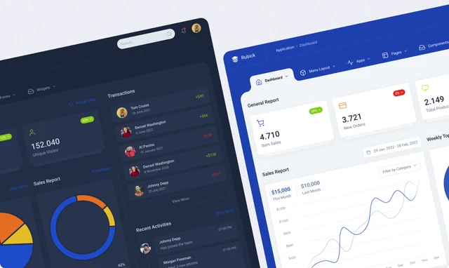 React Admin Dashboard Template + HTML Version