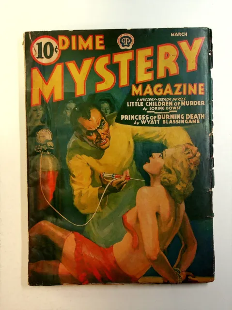 Dime Mystery Magazine Pulp Mar 1940 Vol. 22 #4 GD/VG 3.0