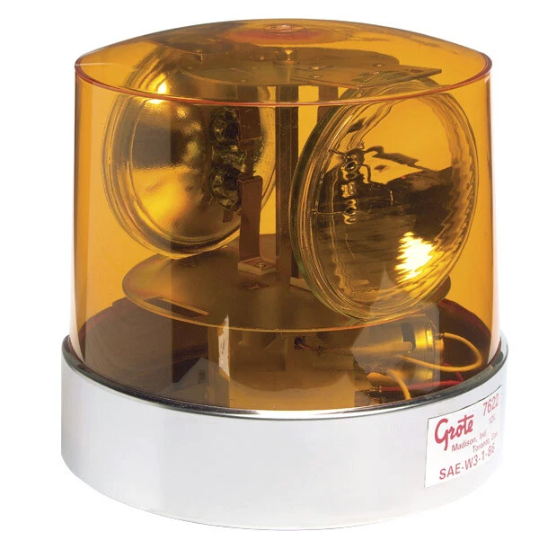 Grote 76223 Yellow Two Sealed-Beam Roto-Beacon