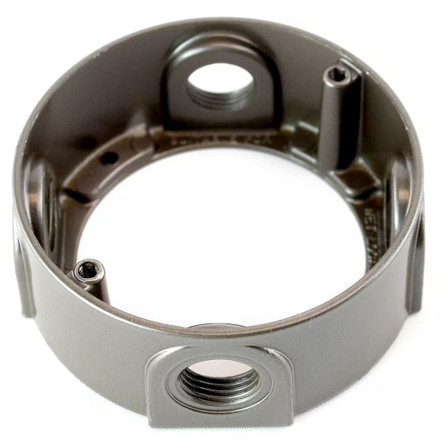 Pass & Seymour Wpex3-Br Weatherproof Electrical Box, (4) 1/2" Hubs, Bronze, 4"