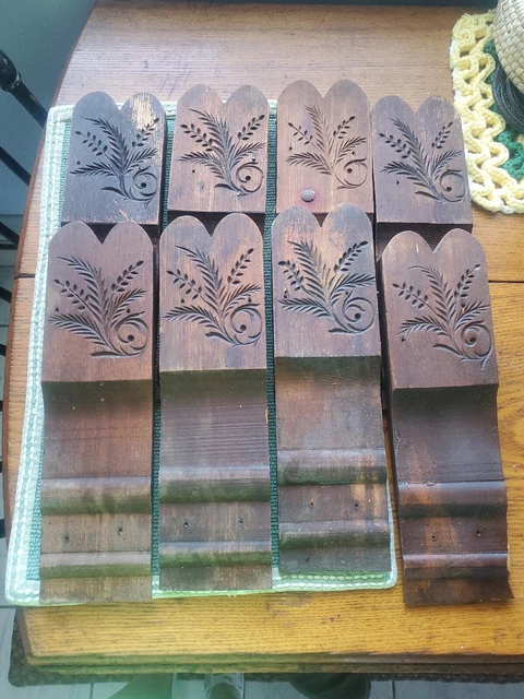 6 WHEAT Wood carving Antique oak architectural salvage Trim