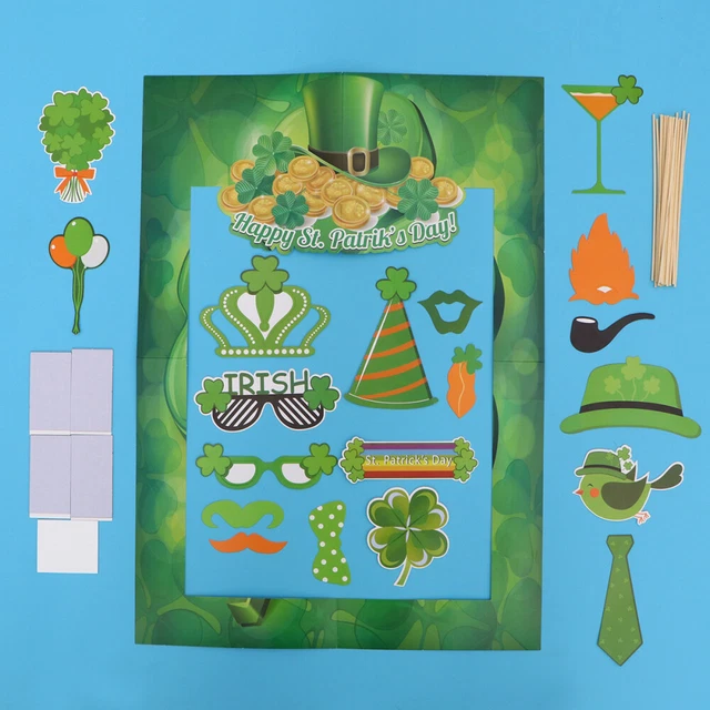 19 piezas Accesorios para cabina de fotos Accesorios para fotografía Suministros para fiesta de día de San Patricio