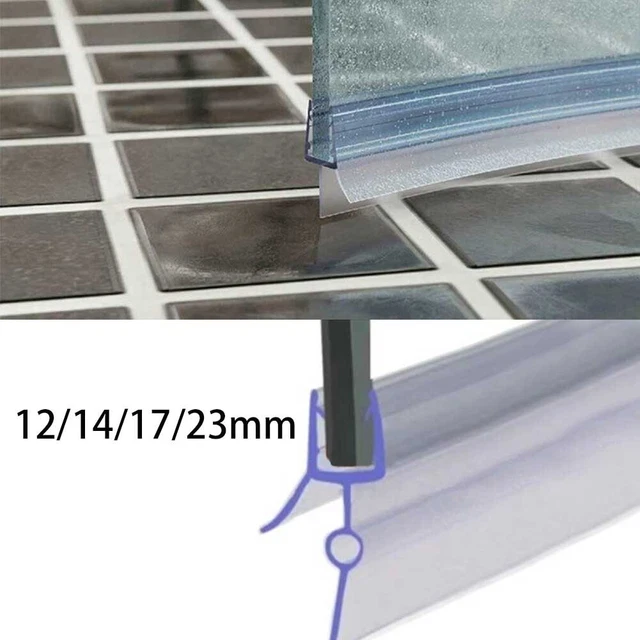 Paquete de 2 50 cm Sello de repuesto Ducha Ducha Puerta Sello Deflector de agua 4-6 mm
