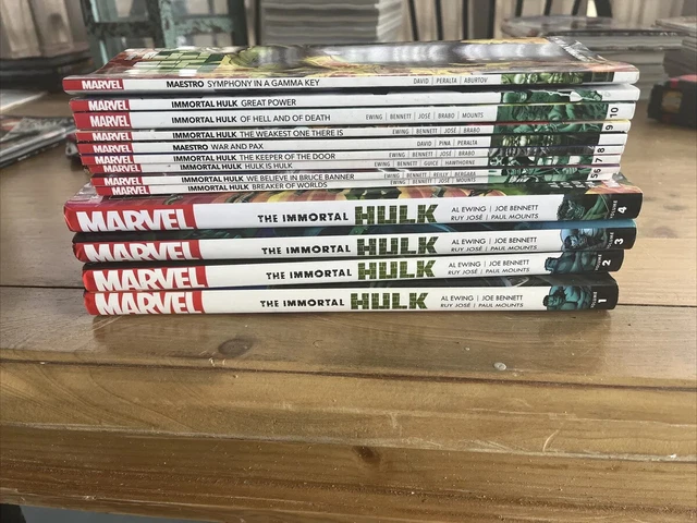 Marvel The Immortal Hulk lot graphic novels tpb and HC collecting 1-50