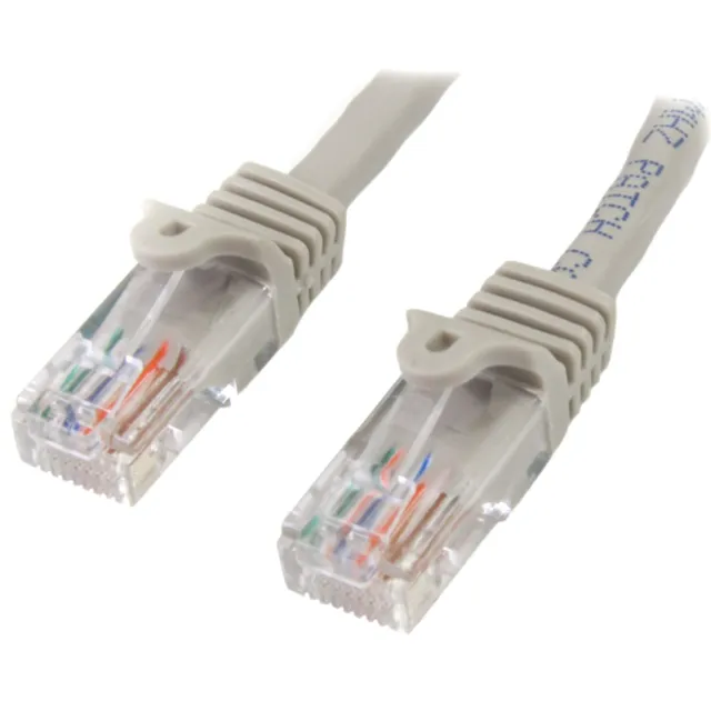 StarTech.com 0.5m Gray Cat5e Patch Cable with Snagless RJ45 Connectors - Short E