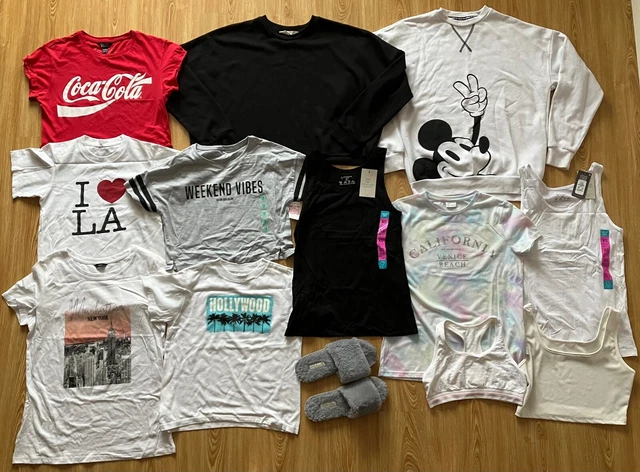 Job Lot Bundle Of Girls Teenage Clothing Jumpers Tshirts Vest Size 12/13 Years