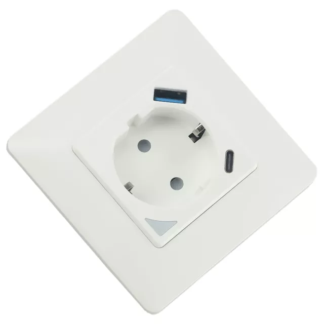 Smart Socket avec mur intégré double prise standard UE et ports USB