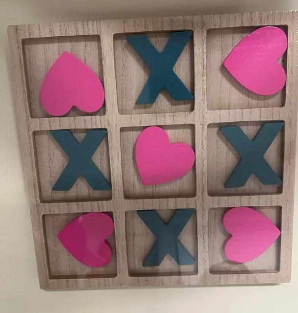 TARGET BULLSEYE PLAYGROUND Valentine’s Day 2025 Tic Tac Toe Game Wood