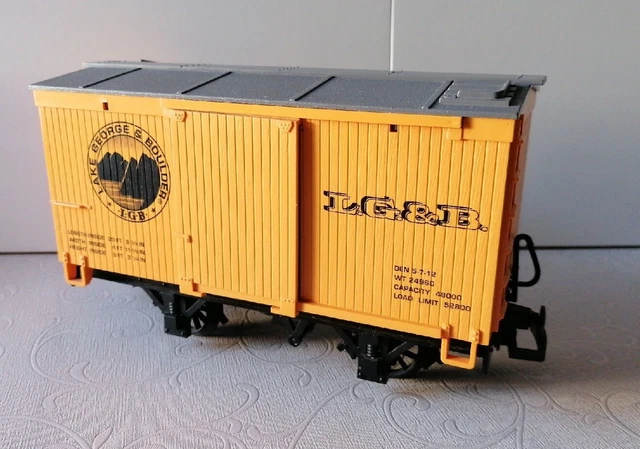LGB SPUR G Güterwagen 94067 gedeckt LG&amp;B Western Gelb EUR 19,00 ...