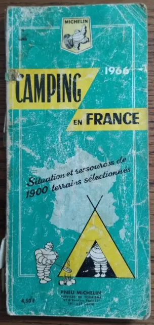 ANCIEN LIVRE GUIDE Vert du PNEU MICHELIN - LES CAMPING DE FRANCE - 1966 - 206 p.